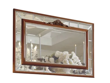 EMOZIONI - Rectangular framed wall-mounted cherry wood mirror by Martini Interiors - view 2
